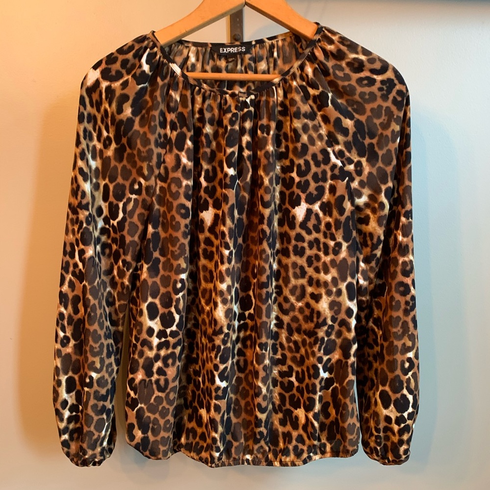 Express leopard blouse